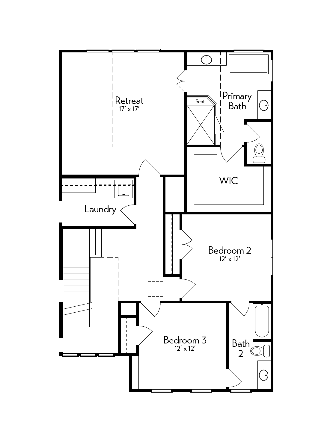 2824 Floor Plan by Autograph Homes - Right 2nd Floor