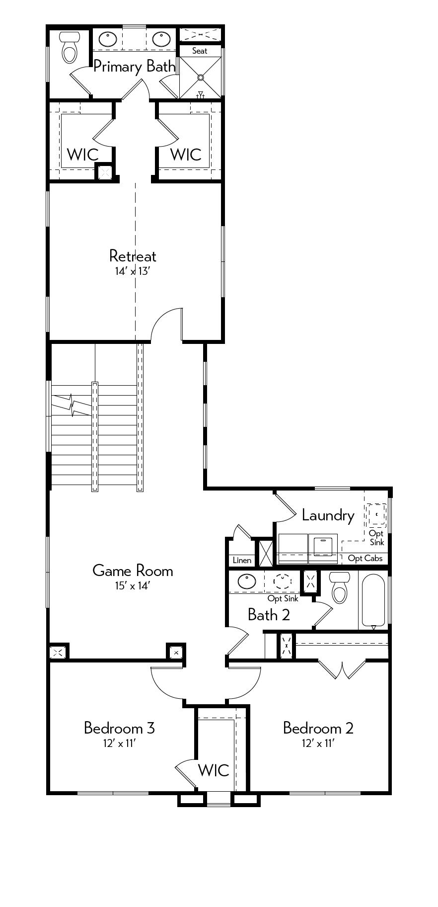 Alcott Floor Plan by Autograph Homes - 2nd Floor