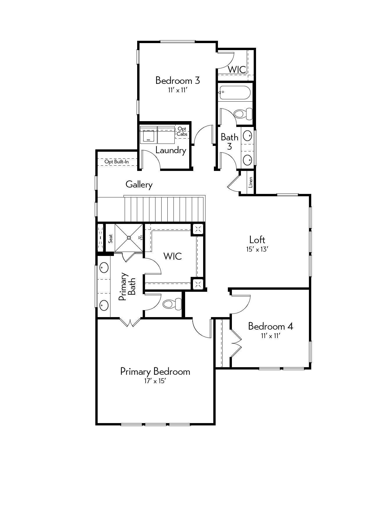 Aransas Floor Plan by Autograph Homes - 2nd Floor