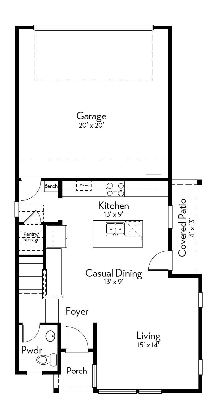 Avery Floor Plan by Autograph Homes - Left 1st Floor