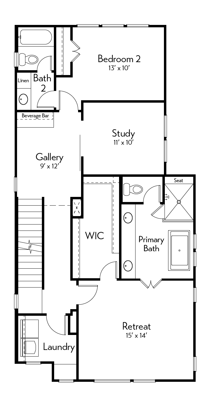 Avery Floor Plan by Autograph Homes - Left 2nd Floor
