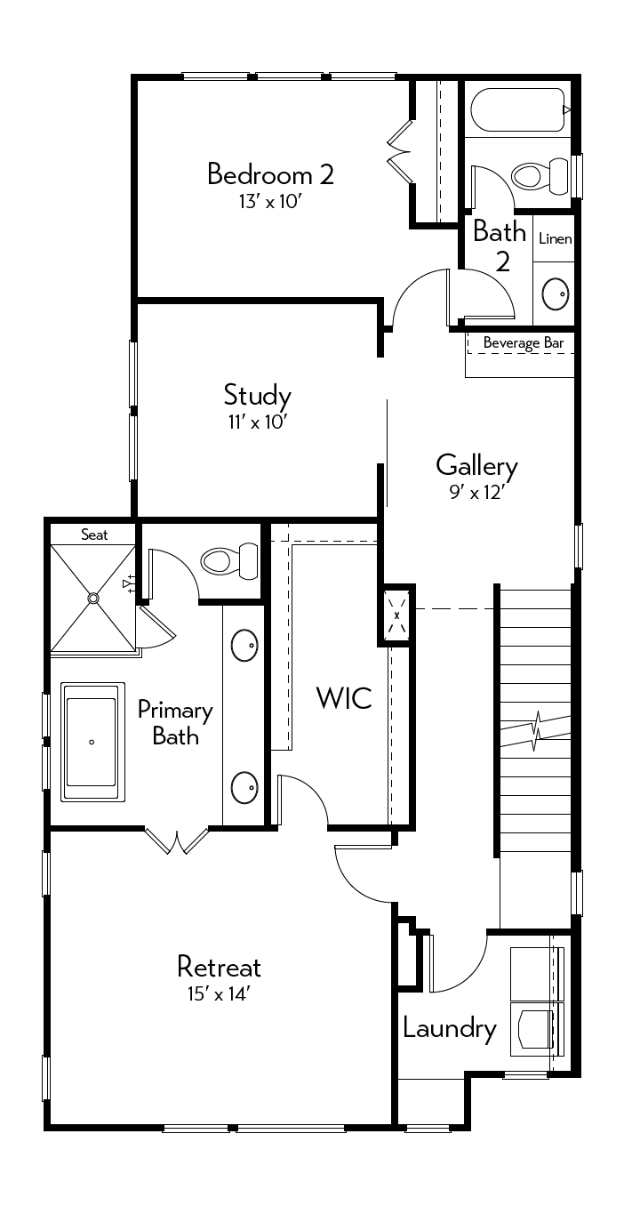 Avery Floor Plan by Autograph Homes - Right 2nd Floor