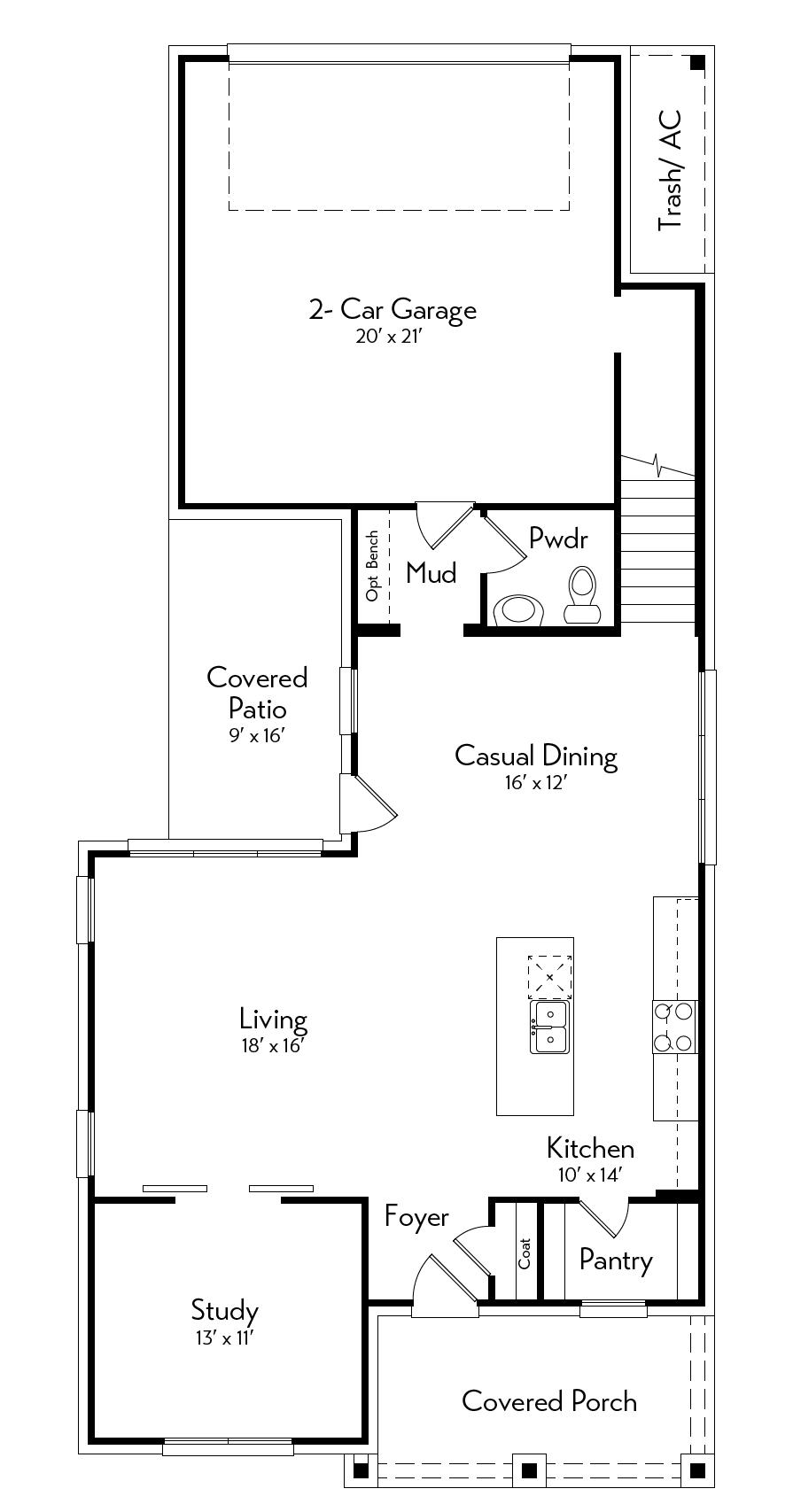 Carroll Floor Plan by Autograph Homes - 1st Floor