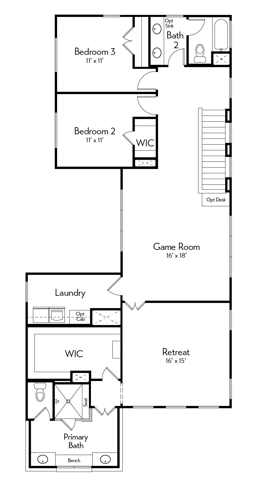 Carroll Floor Plan by Autograph Homes - 2nd Floor