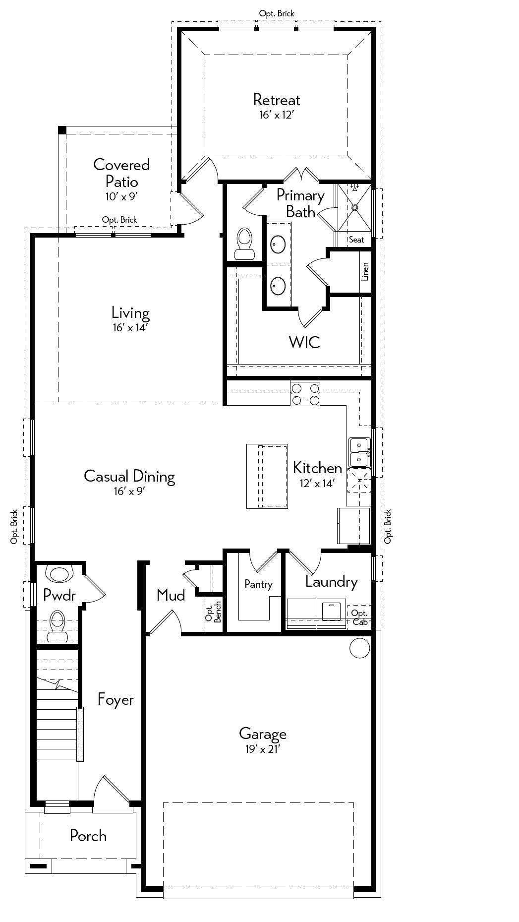 Jefferson Floor Plan by Autograph Homes - 1st Floor