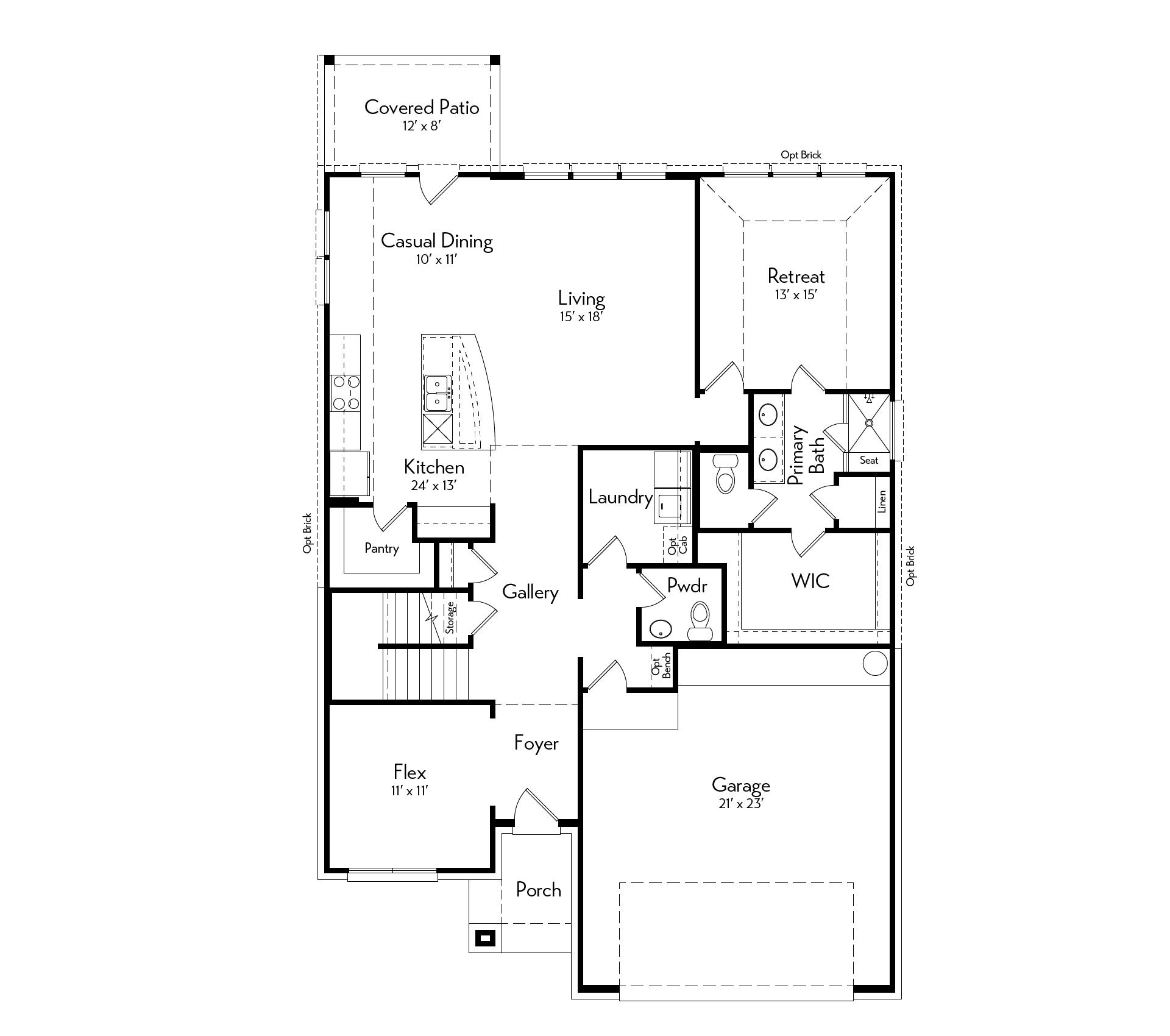 Live Oak Floor Plan by Autograph Homes - 1st Floor