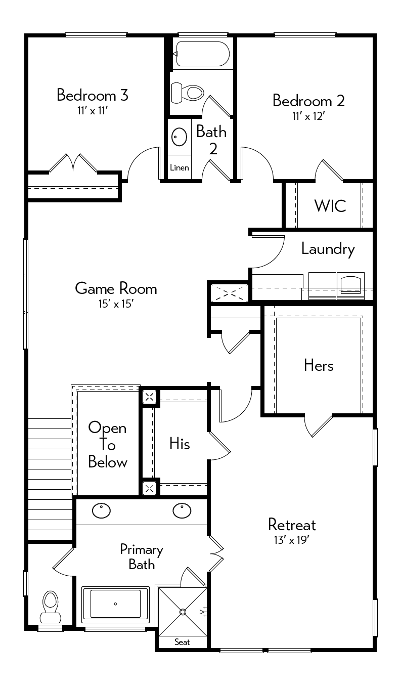 Monroe Floor Plan by Autograph Homes - Right 2nd Floor