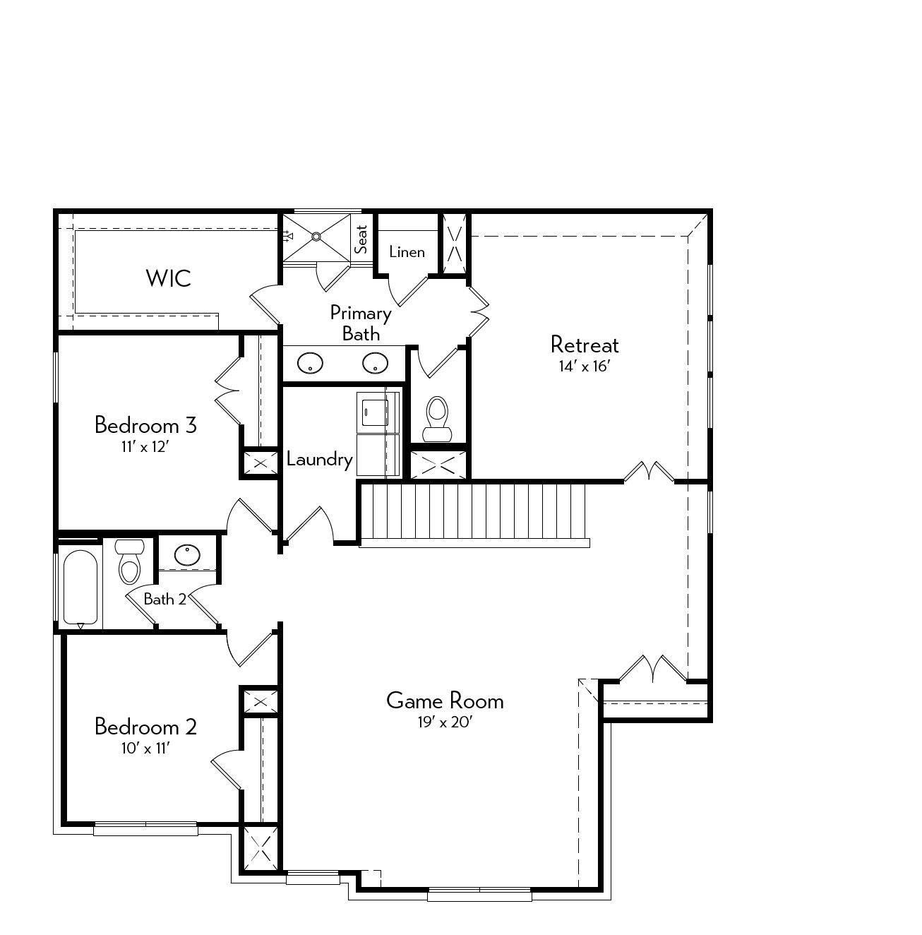 Pecan Floor Plan by Autograph Homes - 2nd Floor
