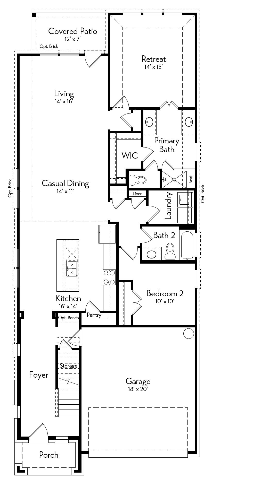 Van Zandt Floor Plan by Autograph Homes - First Floor